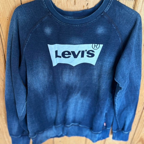 Levi's Denim Sweatshirt Blue Logo Long Sleeve women's XL - Picture 2 of 7